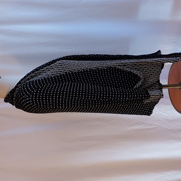 Moonlight Y&S Fashion Design Women's Open Cardigan Black White Artsy Boho S - Picture 4 of 10